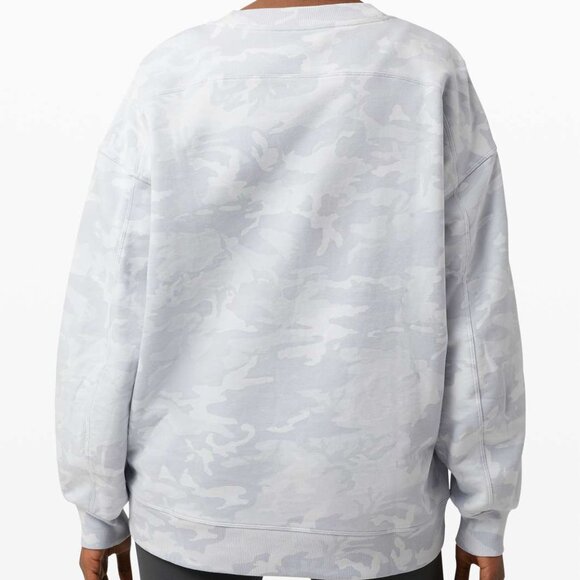 lululemon Perfectly Oversized Crew Incognito Camo Alpine White Size 6 - Picture 5 of 5